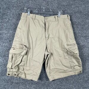 Lee Shorts Mens 36 Beige Dungarees Cargo Pockets Heavy Y2K Baggy Workwear‎ Skate